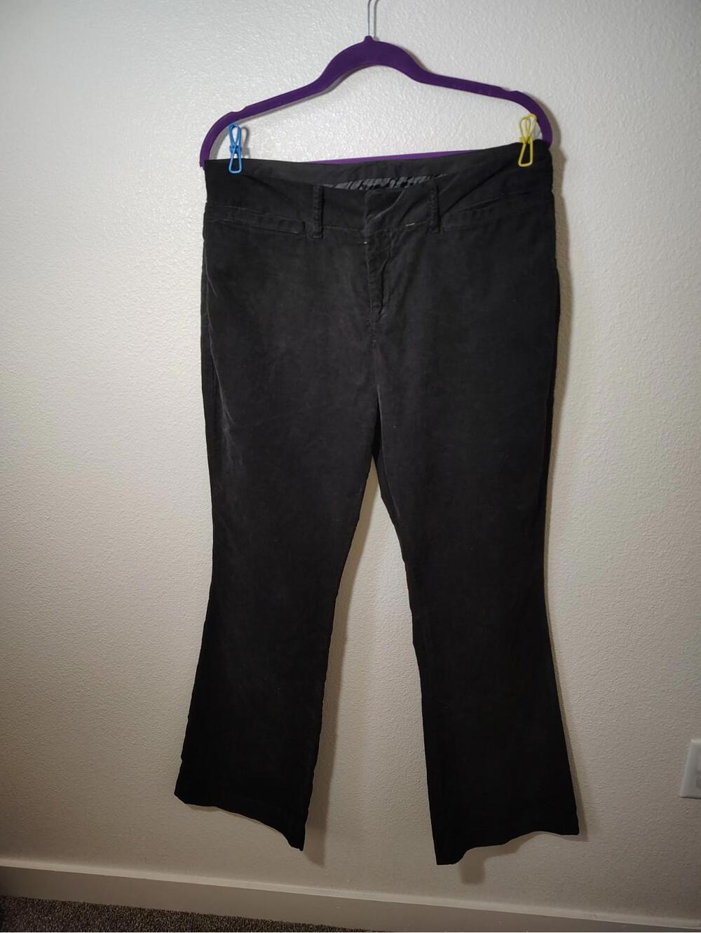 Women BDG Soft Courdoroy Black  sz 12 Cotton Stretch Preppy Academia